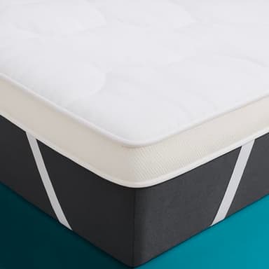 Topper Matrimoniale 160x190 in Microfibra per Materasso Correttore Alto 5 cm Morbido e Lavabile con Rivestimento Bianco Futon Top per Letto e Divano Letto per Massimo Comfort e Sonno Migliore