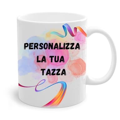 Partycolarità - Crea la Tua Tazza Personalizzata - Tazza Personalizzabile con Foto Testo o Logo - Regali Personalizzabili per Tutte le Occasioni