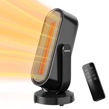 Stufetta Elettrica Basso Consumo, Termoventilatore silenzioso da 1500 W, Modalità ECO automatica, termostato 4 modalità, timer 12 ore, protezione da surriscaldamento e ibaltamento,Casa