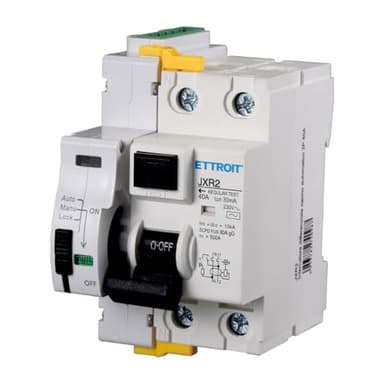 Interruttore Differenziale Riarmo Automatico, 2P 40A 230V 30mA 10kA, Montaggio Su Guida DIN, Occupa 3 Moduli, Salvavita Stop Go Auto Riarmabile