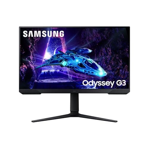 Samsung Monitor Gaming Odyssey G3 (S27DG302), Flat, 27", 1920x1080 (Full HD), VA, 180 Hz, 1 ms, AMD FreeSync, HDMI, Display Port, Ingresso Audio, HAS, Pivot, Flicker Free, Eye Saver Mode