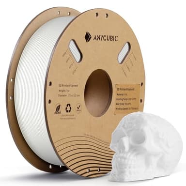 ANYCUBIC PLA Filamento per Stampante 3D, RFID Filamento PLA per Stampante 3D 1,75 mm Precisione Dimensionale +/- 0,02 mm(Bianco Brillante, 1KG)