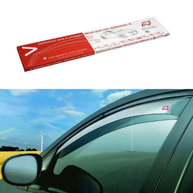 Generico Set DEFLETTORI Antivento Auto Compatibile con Dacia SANDERO STEPWAY Rails 5P 2016 > PARAVENTO Anti Vento Acqua Turbo Fume G3