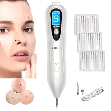 LARALA Rimuove voglie, verruche, Skin Tag Remover con 9 forza sicura e penna al plasma dello schermo LCD per i nei, verruche, tatuaggio, macchie di età sul viso, mano e corpo