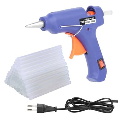 TNOMSNO Pistola per Colla a Caldo, 20W Colla a Caldo 7mm con 60 Stick, Pistola a Caldo per Colla per Arte DIY a Scuola Artigianato, Pistola Colla a Caldo Professionale