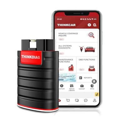 thinkcar Thinkdiag OBD2 Auto diagnostica Tutto Il Sistema bidirezionale obd2 Bluetooth Scanner Auto, Livello OE, codifica ECU, 15+ funzioni di ripristino Tutto Il Software 1 Anno Auto Vin