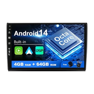 SXAUTO Android 14 IPS Autoradio Per Fiat Bravo (2006-2012) - 4G+64G - Senza fili Carplay & Android Auto - LED Camera + MIC - DAB Fast-boot Volante 360-CAM AHD WIFI DSP Bluetooth - 2 Din 9 Pollici