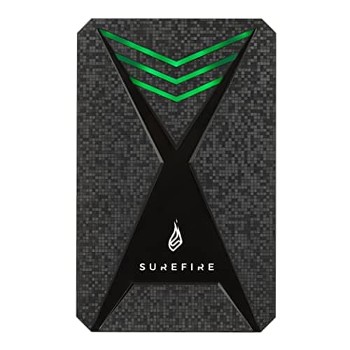 Surefire 2.5 Gaming Hard Drive I 2 TB I nero I Disco rigido HDD esterno I Adattatore USB-C I Windows & MacOSx I Luci LED RGB I fino a 140MB/s I PC, Playstation e Xbox I powered by Verbatim