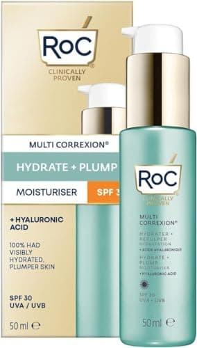 RoC - Multi Correxion Hydrate + Plump Moisturizer SPF30 - Trattamento Antirughe - Protezione Dai Raggi UVA/UVB B - 50ML