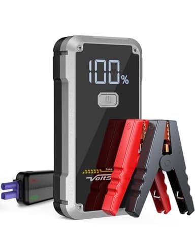 VoltSurge Booster Avviamento Auto, Avviatore di emergenza, 4000A Avviatore Emergenza per Auto Fino a 8.0L Benzina o 6.0L Diesel, 12V Jump Starter, Uscita USB Rapida, Torcia a LED