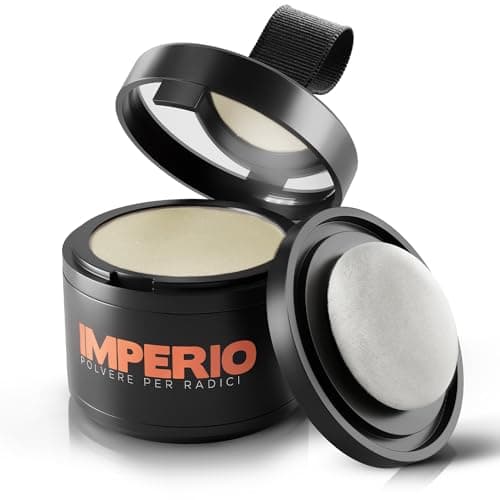 Polvere per capelli IMPERIO - Correttore per infoltimento capelli per donna e uomo, mascara per capelli waterproof per nascondere la ricrescita - 4g (biondo chiaro)