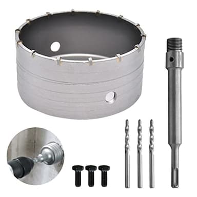 160mm Carotatrice Frese Frese Fresa a Tazza per Muro, Sega a Tazza per Metallo, Punte per Punta Trapano Cemento Armato, con 220mm Adattatore SDS PLUS,110mm Punta Centraggio (160mm)