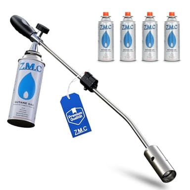 Diserbante Brucia Erbacce Unkrautreiniger Bruciatore + 4x Cartucce di Gas 227g MSF-1a Con Accensione-Piezo Dispositivo Infiammabile Pistola Spara Fiamma a Bunsen Ossidrica