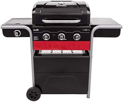 Char-Broil Gas2Coal Hybrid Grill - Griglia per barbecue a gas e carbone a 3 fuochi, finitura nera
