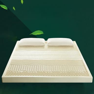 Topper per materasso in lattice naturale a 7 zone, 100% lattice, per alleviare la pressione, spessore 7,5 cm, 180 x 220 cm