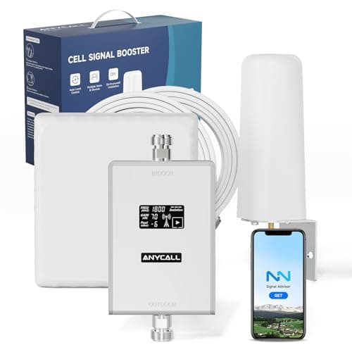 ANYCALL Amplificatore Segnale Cellulare 4G LTE 3G GSM Ripetitore per Casa sulla Banda 3 e 7 per TIM, Tre e altro con Antenna Omnidirezionale