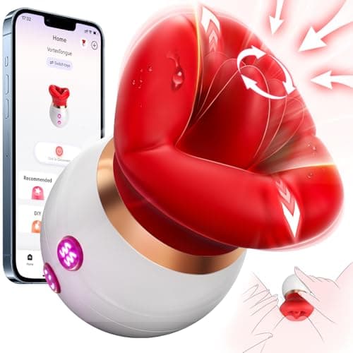 Vibratoreper Donna Clotoride mit APP, Succhia Clotoride per donna Vibratore, Sexytoysys donna Vibratori Stimolatore Femminile Rotazione a 360 gradi con modalità 3x10 Vibratore Donna Sex Toys
