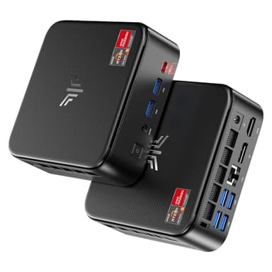 NiPoGi E3B Mini PC di ΑΜD Ryzen 5 7430U (Max 4.3GHz, 6C/12T, migliore di 5500U/5650U/5675U), 16GB RAM/512GB SSD, Mini Desktop Studio, WiFi 6/BT 5.2/4K Triplo Display/VESA Supportato