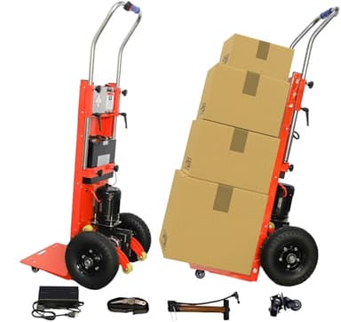 ROOMEDAL Carrello elettrico per scale da 399,2 kg, per spostare oggetti pesanti, saliscale elettrico alimentato da 1200 W per scale facili da salire/giù, per spostare mobili e magazzino domestico