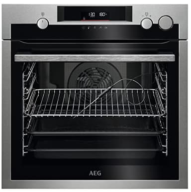 AEG Serie 7000 Forno a vapore BSE572260M SteamCrisp con Pulizia Pirolitica, termosonda, display LED, acciao Inox [Classe di efficienza energetica A+]