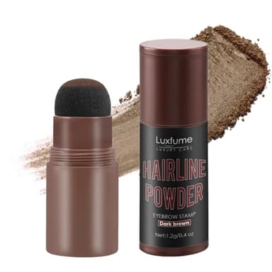 XPEX Ritocco ricrescita capelli,Hair Shadow,hairline powder,ritocco delle radici dei capelli, copertura rapida dei capelli diradati in pochi secondi (Marrone scuro)