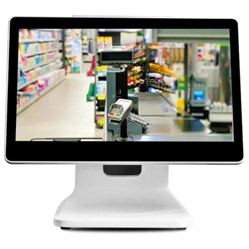 Registratore di cassa touch, registratore di cassa Pos, registratore di cassa con CPU N2840 touch screen da 15,6 pollici, RAM da 4 GB, SSD da 64 GB, Windows 10 per vendita al dettaglio, ristorante