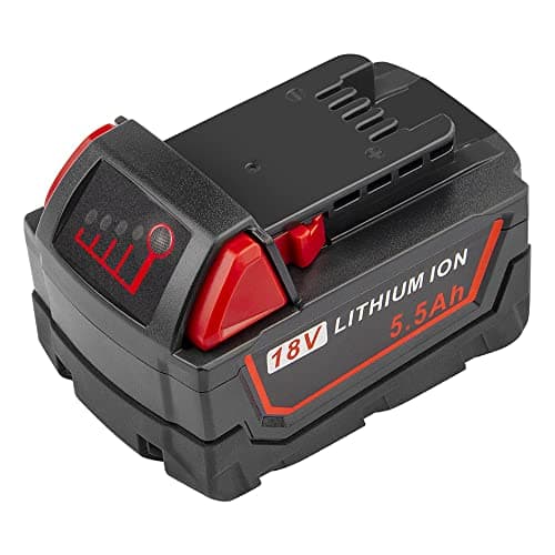 ASUNCELL Batteria di ricambio per Milwaukee M18 M18B5 Batterie al litio ION Batería per Milwaukee 48-11-1850 48-11-1852 48-11-1820 48-11-1820 48-11-1820 48 IT 11-10, con indicatore