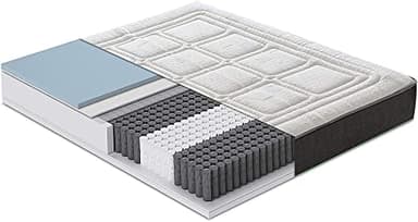 Materasso 160x190 cm 800 Molle indipendenti insacchettate Sfoderabile alto 25 cm - 5 cm Memory Foam Ortopedico Medio Rigido, Zone differenziate Antibatterico Traspirante - matrimoniale