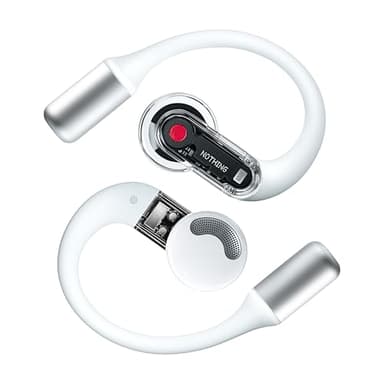 Nothing Ear (open) auricolari senza fili con Tecnologia Open Sound, Due microfoni + AI Clear Voice, 30 ore di riproduzione musicale ed EQ avanzato - Bianco