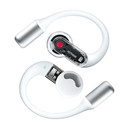 Nothing Ear (open) auricolari senza fili con Tecnologia Open Sound, Due microfoni + AI Clear Voice, 30 ore di riproduzione musicale ed EQ avanzato - Bianco