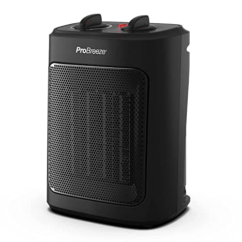 Pro Breeze Stufetta Elettrica Basso Consumo 2000W in Ceramica - 3 modalità, ventilazione, protezione surriscaldamento/ribaltamento. Compatta e sicura per casa, ufficio, bagno. Termoventilatore
