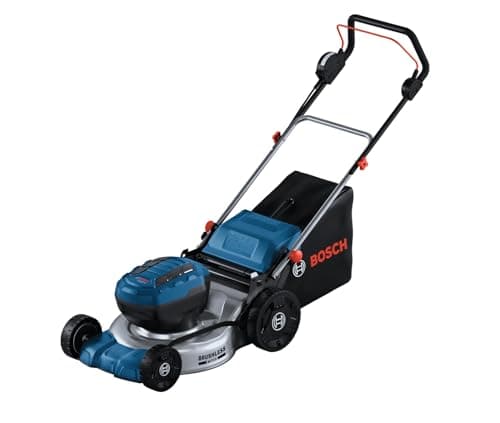 Bosch Professional 18V System Rasaerba a batteria GRA 18V2-46 (larghezza di taglio: 46 cm, 6 regolazioni altezza taglio, sacco raccoglierba tessuto 60 l, 2 chiavi di isolamento, acc. pacciamatura)