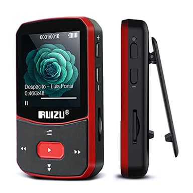 64GB Lettore MP3 Bluetooth 5.3, HiFi con Clip Sportiva, MP3 Bambini con Volume Indipendente, Radio FM, Auricolari Inclusi, supporta una scheda SD fino a 128 GB