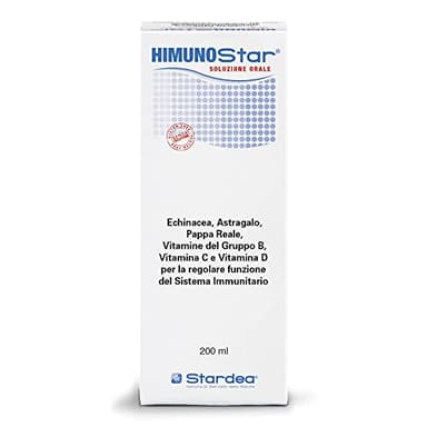 Himunostar Soluzione Orale | Integratore Alimentare per Bambini| Sistema Immunitario | Difese Naturali | con Estratti Vegetali Attivi di Echinacea, Astragalo e Uncaria | 200 ml | Da Bere | Stardea