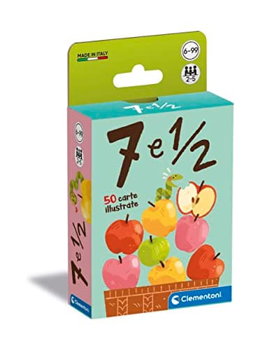 Clementoni - 7 e Mezzo, Mazzo di 50 Carte per Imparare a Contare, Gioco da Viaggio Divertente per Bambini 6+ Anni, 2-5 Giocatori, Idea Regalo, Made in Italy, Lingua Italiana, 16771