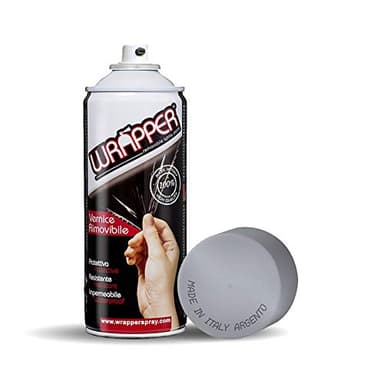 4R Quattroerre.it 16432 Wrapper Spray Vernici Rimovibili Tinta Speciale Argento