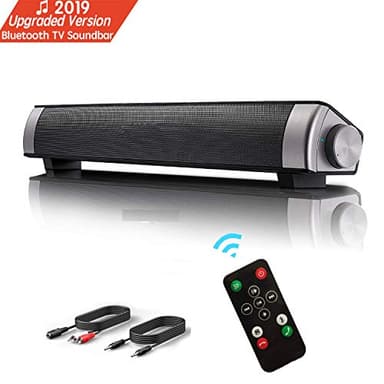 Soundbar, altoparlante Bluetooth TV Soundbar stereo cablato HD audio, home theater per PC, telefono cellulare, tablet, suono potente, supporto RCA/AUX, con telecomando