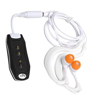 Asixxsix Lettore MP3 con a Conduzione Ossea, Lettore Musicale FM Impermeabile IPX8 USB Ricaricabile Portatile 4 GB MP3 Subacqueo con Auricolare e Clip per Nuoto, Surf, Immersioni, Corsa,