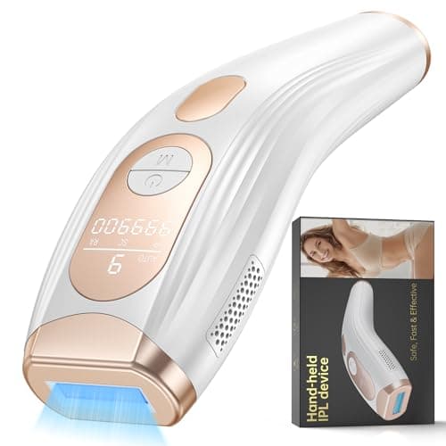 IPL Epilatore Luce Pulsata, 3 in 1 Ad Alta Efficienza Laser Epilatore Luce Pulsata con HR/SC/RA, 9 livelli di energia, 999,900 Lampi, 600 NM Epilatore a Luce Pulsata per Donna, Uomo, Viso