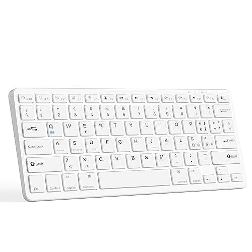 Tastiera Bluetooth Tastiera Senza Fili Ultra-sottile Compatibile con iOS/Android/Windows Sistemas Tastiera Spagnola Ricaricabile per iPad/iPhone/PC/Laptop/Smartphone/Tablet/Computer QWERTY Layout