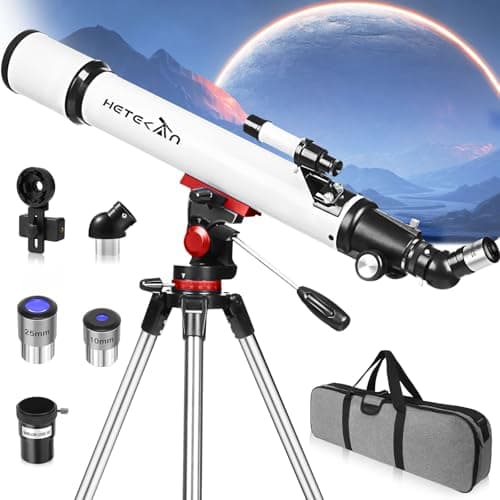 Telescopio, Telescopio Astronomico Professionale per Adulti, 70/700mm e 210X Di Ingrandimento Per Bambini e Principianti, con Treppiede Regolabile, Borsa per Il Trasporto, Adattatore per Telefono