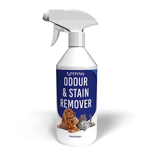Petsly Spray Elimina Odori Animali Domestici - 1L - Detergente Enzimatico Urina Gatto e Cane - Rimuove Odori e Macchie da Tessuti (Tappeti, Divani) e Superfici (Legno, Marmo) - Profumo di Cannella