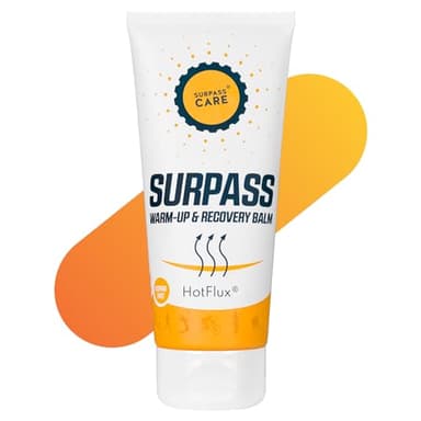 SURPASS - Balsamo per Riscaldamento e Recupero per Atleti, Crema Riscaldante Muscolare Per Ciclisti, Sensazione di Calore a Lunga Durata, Rilassante Muscolare, Massaggio Muscolare Riscaldante (200 ml)