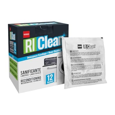 RICLEAN SANIFICANTE E IGIENIZZANTE PER LAVASTOVIGLIE E LAVATRICE PROFESSIONALE - 12 BUSTINE - SENZA PROFUMO