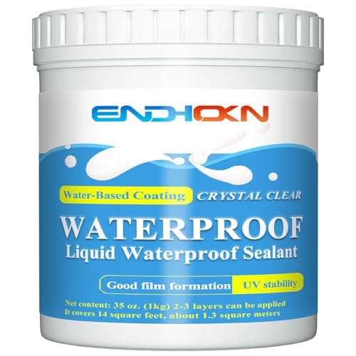 Sigillante Impermeabile Liquido Trasparente 1 Kg，Endhokn Agente Impermeabile Invisibile, Resina Liquida Impermeabilizzante Bagnoe, Tetto e Muro Esterno Riparazione Delle Perdite Agente Anti-Perdite