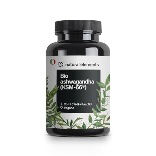 Bio Ashwagandha KSM-66 – Alto Dosaggio – 180 Capsule – Ashwagandha Bio Certificata – Capsule di Ashwagandha Polvere Estratta dalla Withania Somnifera