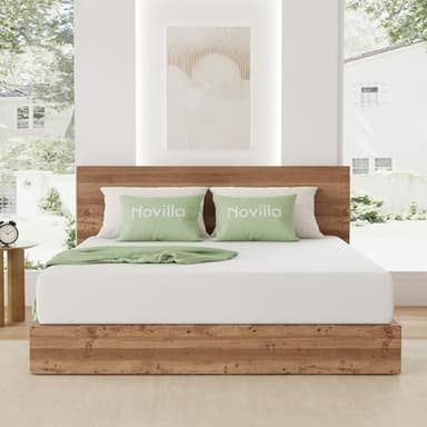 Novilla Materasso 140x200, Materasso Matrimoniale, Altezza 18 cm, Gel Memory Foam, Schiuma Traspirante in Fibra di Bambù, Sostegno Perfetto, Rispettoso Della Pelle