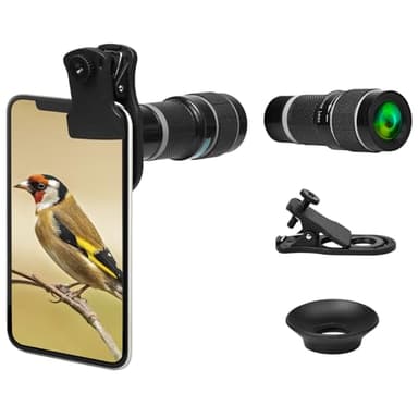20X Teleobiettivo a Fuoco Lungo Con Clip per iOS iPhone e Maggior Parte Degli Smartphone - Kit Zoom per Cellulare