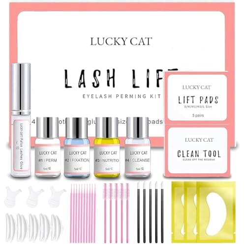 Kit Laminazione Ciglia, 2025 Aggiornato Laminazione Ciglia Kit Completo, Kit Permanente Extension Ciglia, Professionale Lash Lift Kit, Durata 6-8 Settimane, Ideale per Uso Domestico e Salone