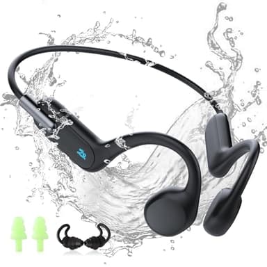 HIFI WALKER T10 Air - Cuffie Conduzione Ossea, Lettore MP3 Subacqueo per Nuoto, Impermeabile IPX8, Bluetooth 5.3 Open-Ear Auricolari Sport da 32 GB di memoria integrata per corsa, ciclismo, nuoto